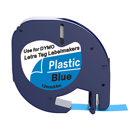 Dymo 91205 kompatibilná páska na štítky, čierna na modrej, 12mm x 4m