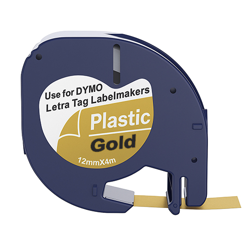 Dymo 91207 kompatibilná páska na štítky, čierna na zlatej, 12mm x 4m