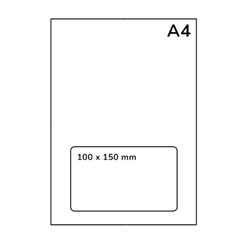 Dodací list / štítok na vrátenie s prepravným štítkom 100 x 150 mm