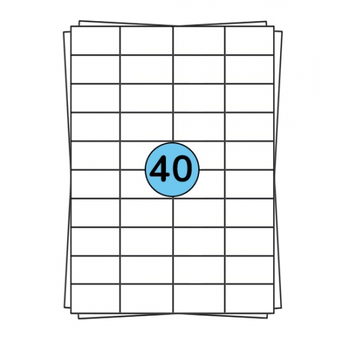 A4 hárkové štítky 52 x 30 mm, 4 000 štítkov