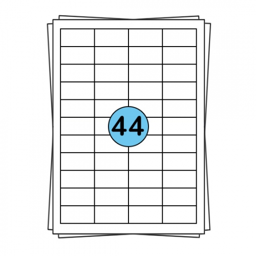 A4 hárkové štítky 48 x 25 mm, 4 400 štítkov