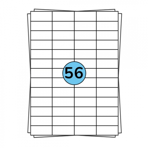 A4 hárkové štítky 52 x 21 mm, 5 600 štítkov