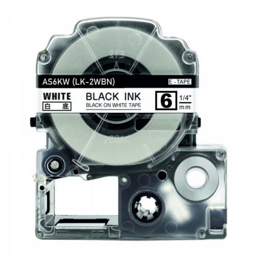 Epson LK-2WBN kompatibilná páska na štítky, čierna na bielej, 6mm x 8m