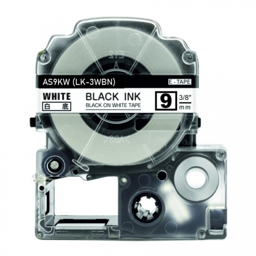 Epson LK-3WBN kompatibilná páska na štítky, čierna na bielej, 9mm x 8m