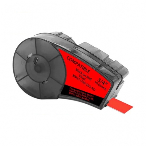 Brady M21-750-595-RD kompatibilná páska na štítky, čierna na červenej, 19,1mm x 6,4m