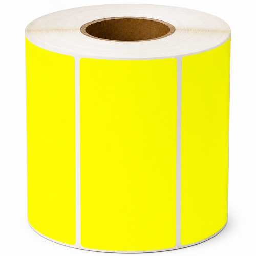 Zebra kompatibilné štítky, 100 x 50mm, 1000 štítkov, termotransfer, fluorescenčné žltá